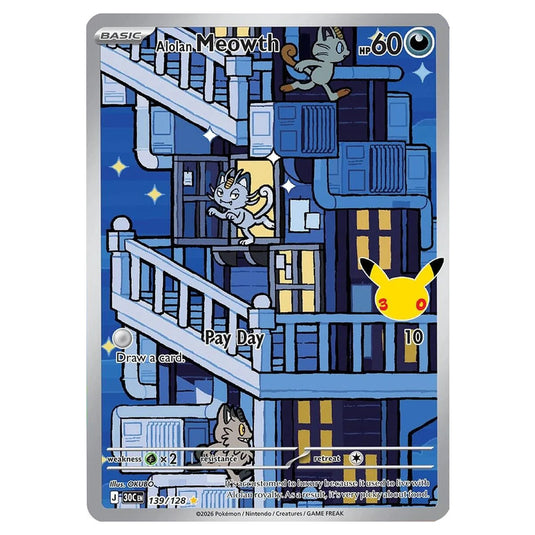 Pokemon - 30th Celebration - Alolan Meowth - 139/128