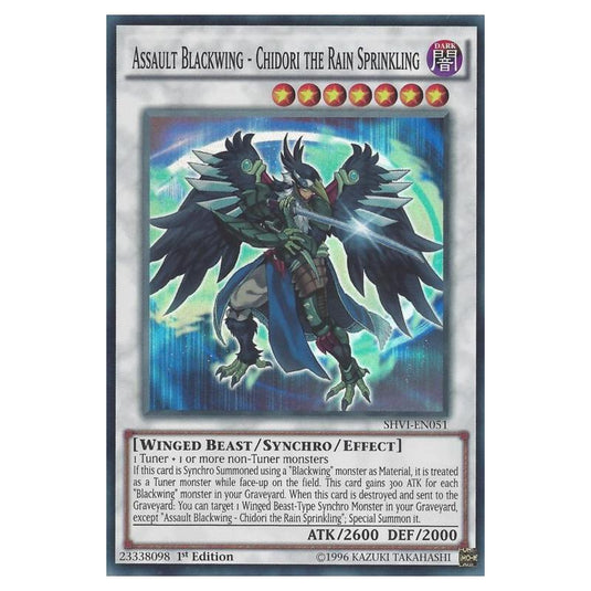 Yu-Gi-Oh! - Shining Victories - Assault Blackwing - Chidori the Rain Sprinkling (Super Rare) SHVI-EN051
