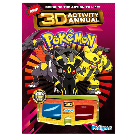 Pokemon 3D Activity Annual 2011 + 35 Stickers