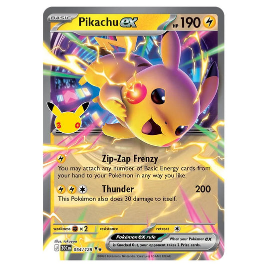 Pokemon - 30th Celebration - Pikachu ex - 054/128
