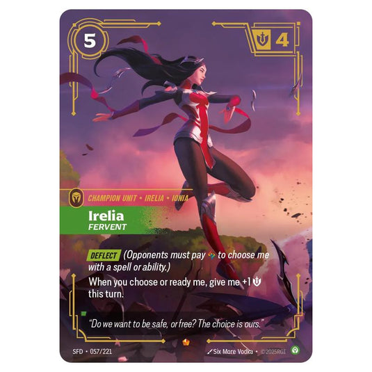 Riftbound: League of Legends TCG - Spiritforged - Irelia - Fervent - 057/221
