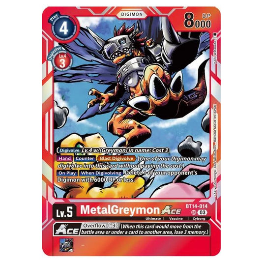 Digimon Card Game - BT-14: Blast Ace - MetalGreymon Ace - BT14-014