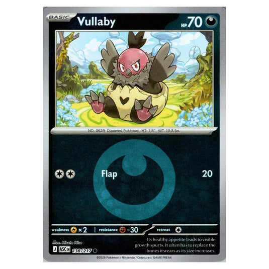 Pokemon - Mega Evolution - Ascended Heroes - Energy Reverse Holo - Vullaby - 138/217