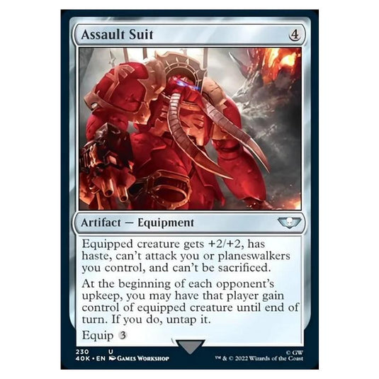 Magic The Gathering - Universes Beyond - Warhammer 40k - Assault Suit - 230/168