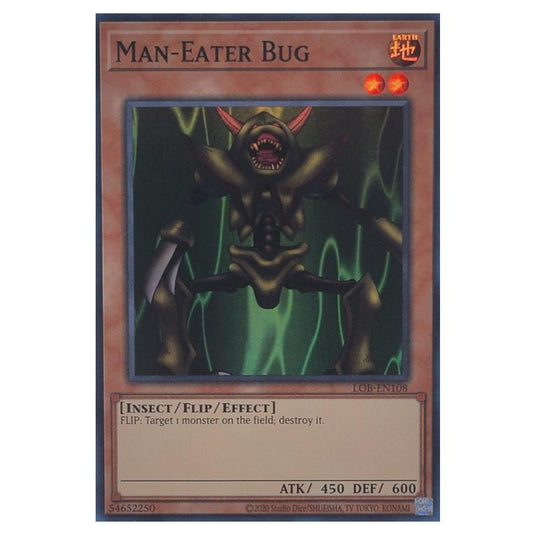 Yu-Gi-Oh! - Legend of Blue Eyes White Dragon (25th Anniversary Edition) - Man-Eater Bug (Super Rare) - LOB25-EN108