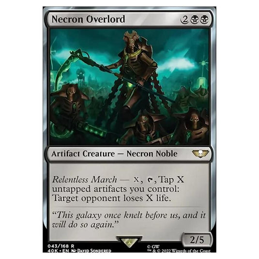 Magic The Gathering - Universes Beyond - Warhammer 40k - Necron Overlord - 043/168