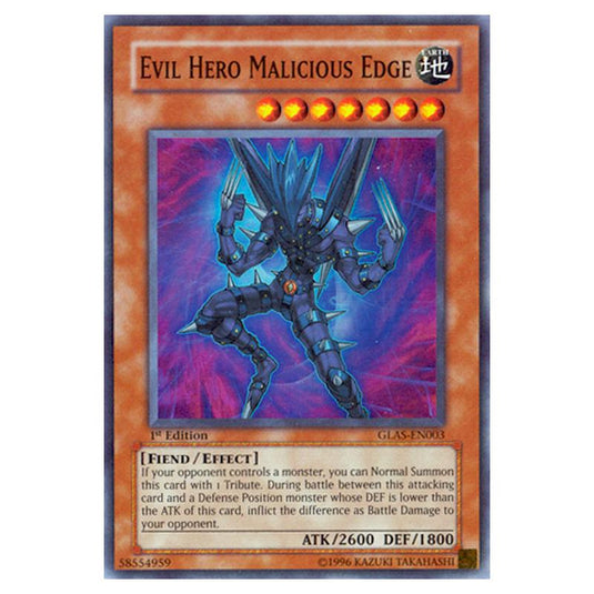 Yu-Gi-Oh! - Gladiator\'s Assault - Evil HERO Malicious Edge (Super Rare) GLAS-EN003