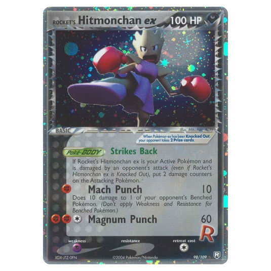 Pokemon - EX Team Rocket Returns - Rocket's Hitmonchan ex - 098/109