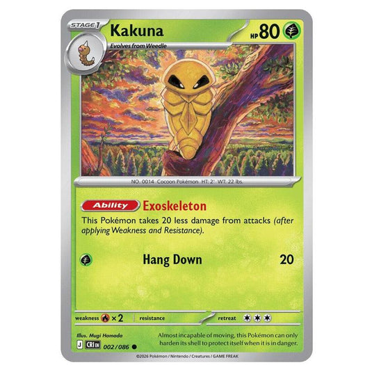 Pokemon - Mega Evolution - Chaos Rising - Kakuna - 002/086