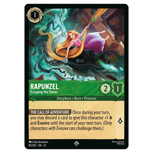 Lorcana - Attack of the Vine - Rapunzel - Escaping the Tower (Super Rare) - 95/207