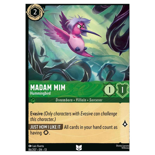 Lorcana - Attack of the Vine! - Madam Mim - Hummingbird (Uncommon) - 86/207
