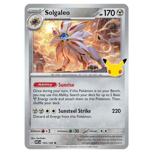 Pokemon - 30th Celebration - Solgaleo - 105/128