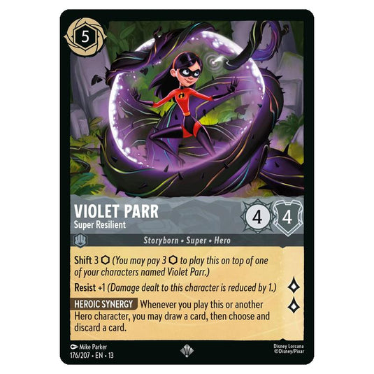 Lorcana - Attack of the Vine - Violet Parr - Super Resilient (Super Rare) - 176/207