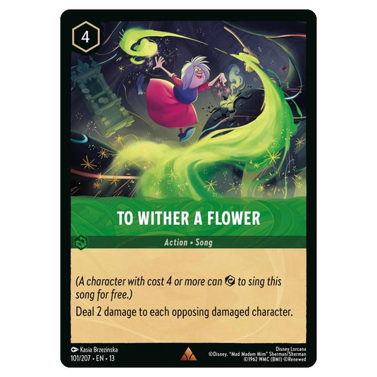 Lorcana - Attack of the Vine - To Wither a Flower (Rare) - 101/207