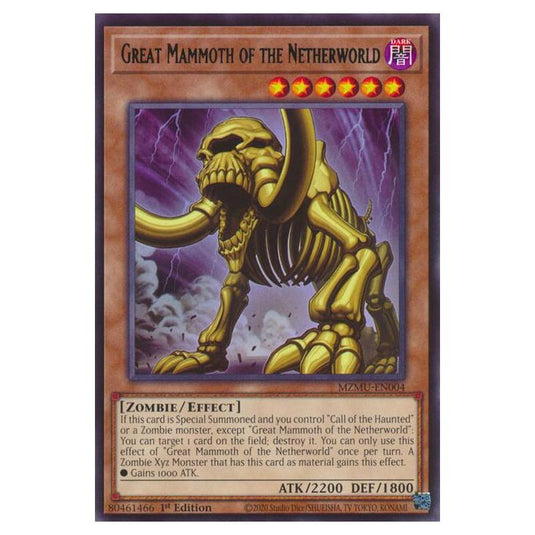 Yu-Gi-Oh! - Maze of Muertos - Great Mammoth of the Netherworld (Rare) - MZMU-EN004
