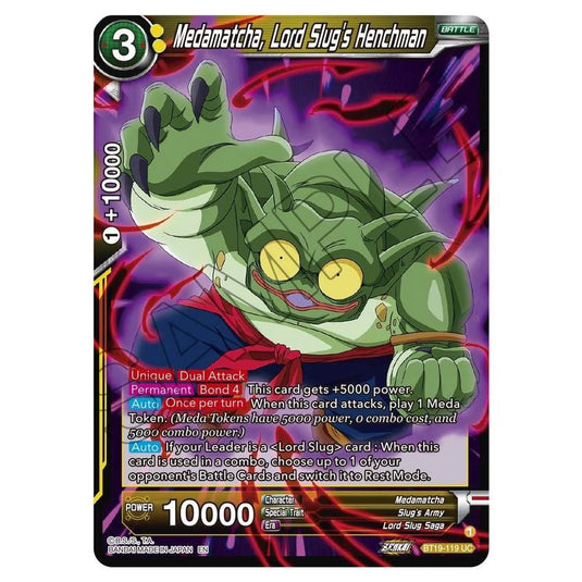 Dragon Ball Super - Fighter's Ambition - Medamatcha, Lord Slug's Henchman - BT19-119