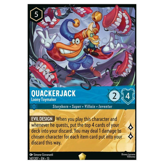 Lorcana - Attack of the Vine! - Quackerjack - Loony Toymaker (Legendary) - 147/207