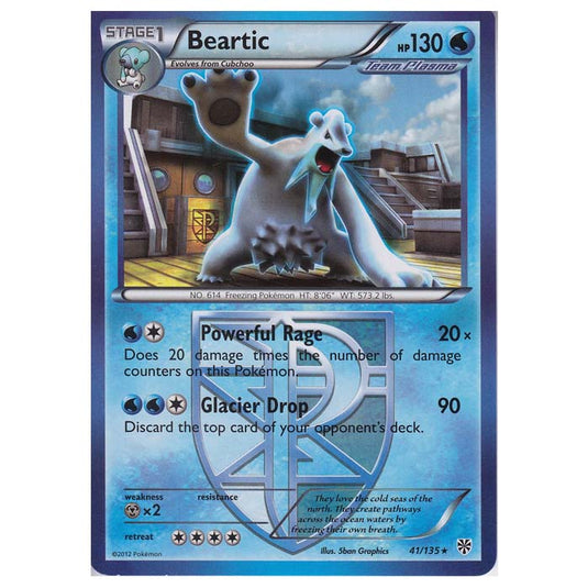 Pokemon - Black & White - Plasma Storm - Beartic - 041/135