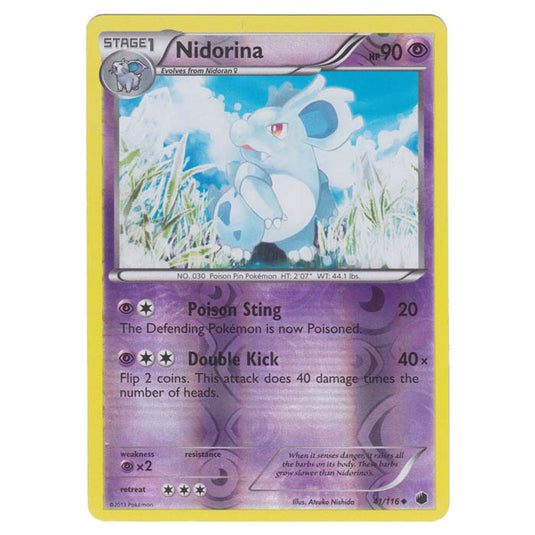 Pokemon - Black & White - Plasma Freeze - (Reverse Holo) Nidorina - 41/116