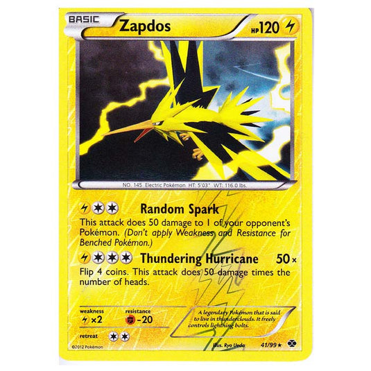 Pokemon - Black & White - Next Destinies - (Reverse Holo) Zapdos 41/99