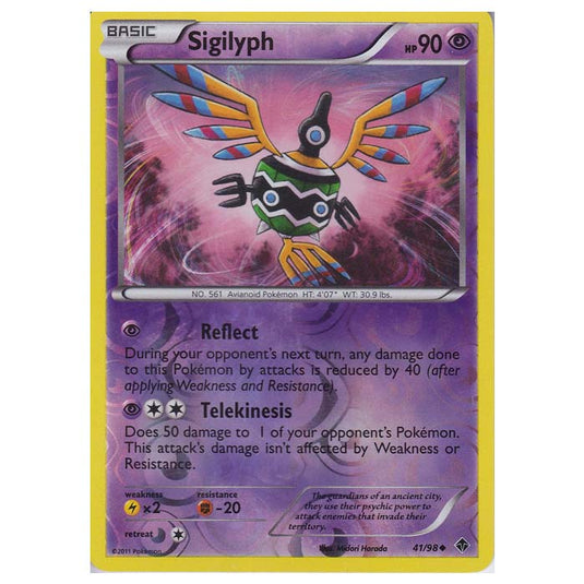 Pokemon - Black & White - Emerging Powers - (Reverse Holo) - Sigilyph 41/98