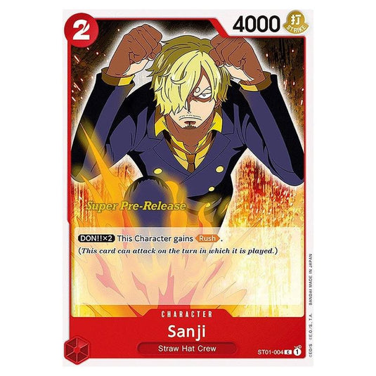 One Piece - ST-01: Starter Deck - Straw Hat Crew - Super Pre-Release - Sanji - ST01-004p