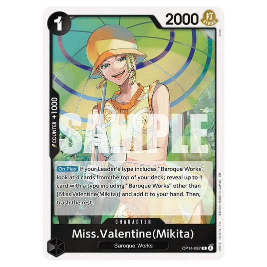 One Piece - OP14 - The Azure Sea's Seven - Miss.Valentine(Mikita) - OP14-087