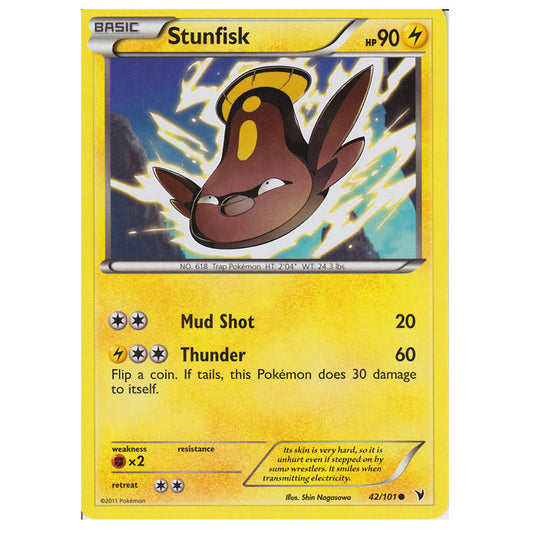 Pokemon - Black & White - Noble Victories - Stunfisk 42/101