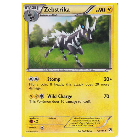 Pokemon - Black & White - Zebstrika 42/114