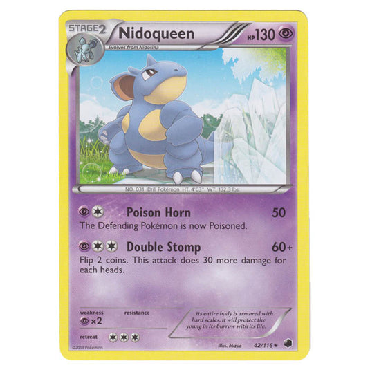 Pokemon - Black & White - Plasma Freeze - (Reverse Holo) Nidoqueen - 42/116