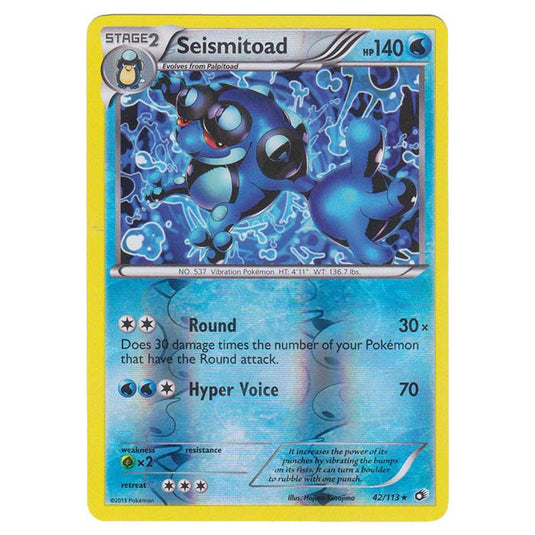 Pokemon - Black & White - Legendary Treasures - (Reverse Holo) Seismitoad - 42/113