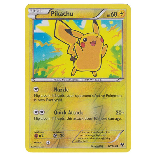 Pokemon - XY Base Set - (Reverse Holo) Pikachu - 42/146