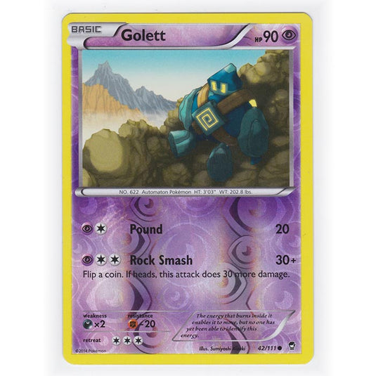 Pokemon - XY Furious Fists - (Reverse Holo) - Golett - 42/111