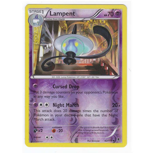 Pokemon - XY Phantom Forces - (Reverse Holo) - Lampent - 42/119