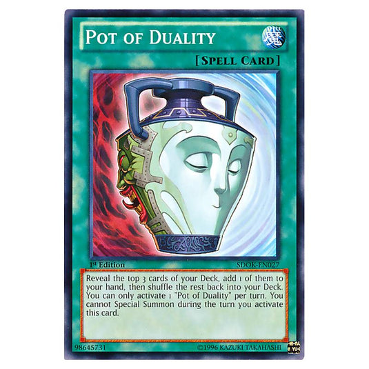 Yu-Gi-Oh! - Onslaught of the Fire Kings Structure Deck - Pot of Duality (Common) SDOK-EN027