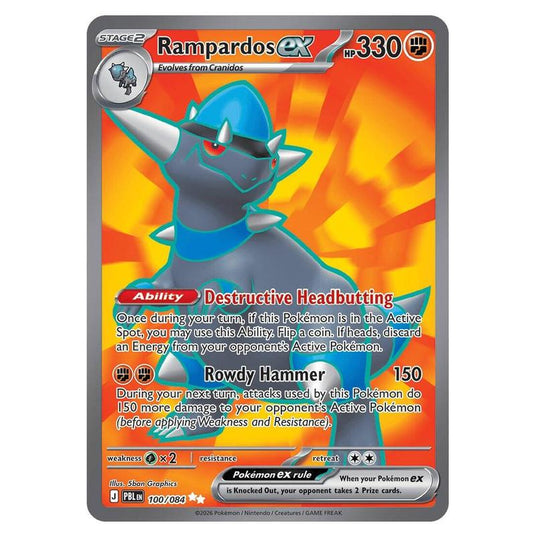 Pokemon - Mega Evolution - Pitch Black - Rampardos ex - 100/084