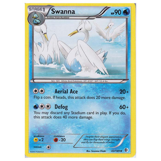 Pokemon - Black & White - Boundaries Crossed - Swanna 43/149