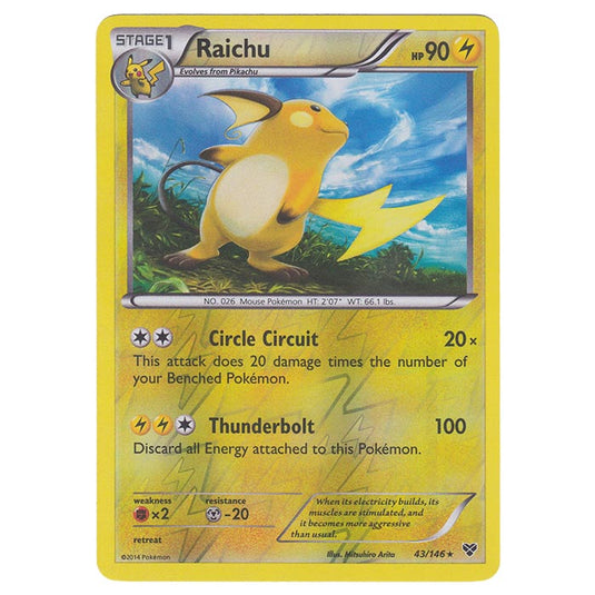 Pokemon - XY Base Set - (Reverse Holo) Raichu - 43/146