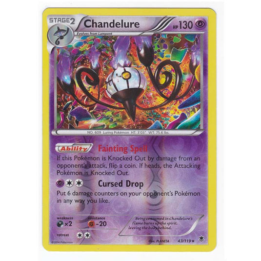 Pokemon - XY Phantom Forces - (Reverse Holo) - Chandelure - 43/119