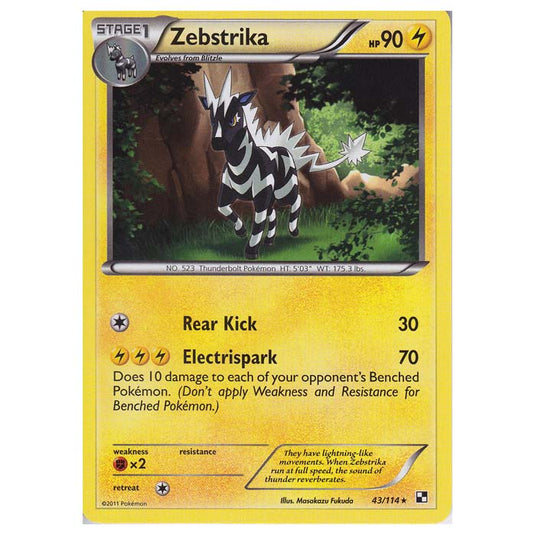 Pokemon - Black & White - Zebstrika 43/114