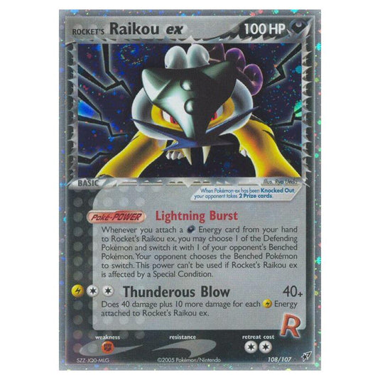 Pokemon - EX Deoxys - Rocket's Raikou ex - 108/107