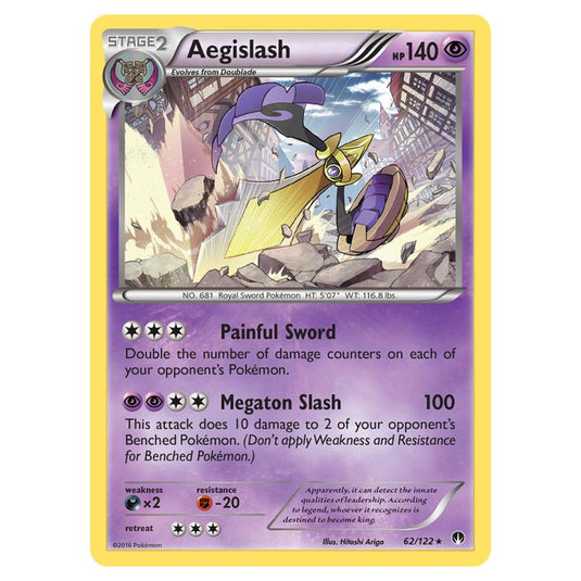 Pokemon - XY - Breakpoint - Aegislash - 62/122 (Reverse Holo)