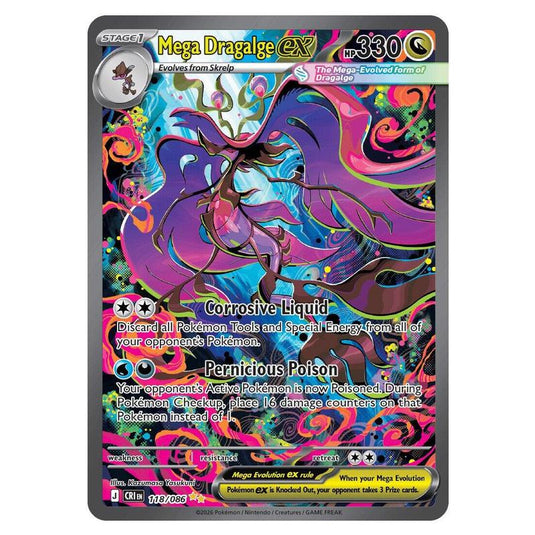 Pokemon - Mega Evolution - Chaos Rising - Mega Dragalge ex - 118/086