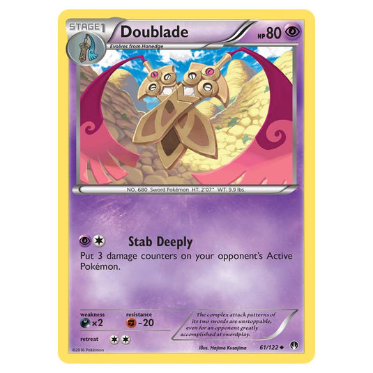 Pokemon - XY - Breakpoint - Doublade - 61/122 (Reverse Holo)