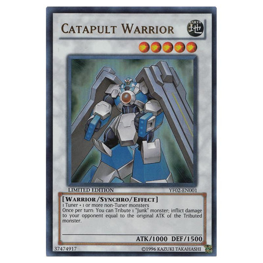 Yu-Gi-Oh! - Yu-Gi-Oh! 5D's Volume 2 promotional card - Catapult Warrior (Ultra Rare) YF02-EN001