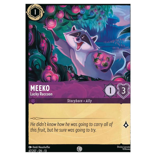 Lorcana - Attack of the Vine! - Meeko - Lucky Raccoon (Common) - 47/207
