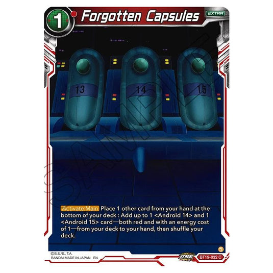 Dragon Ball Super - Fighter's Ambition - Forgotten Capsules - BT19-032