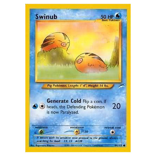 Pokemon - Neo Destiny - Swinub - 084/105