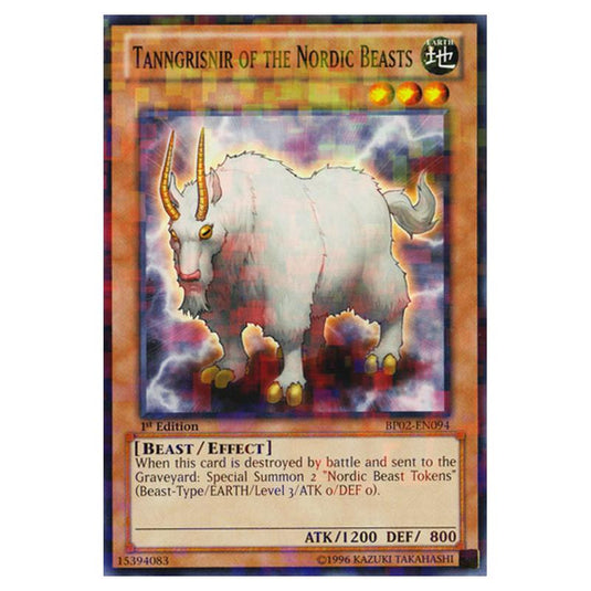 Yu-Gi-Oh! - Battle Pack 2 - War of the Giants - Tanngrisnir of the Nordic Beasts (Mosaic Rare) BP02-EN094