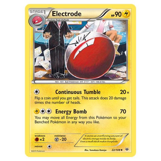 Pokemon - XY - Roaring Skies - Electrode - 22/108 (Reverse Holo)